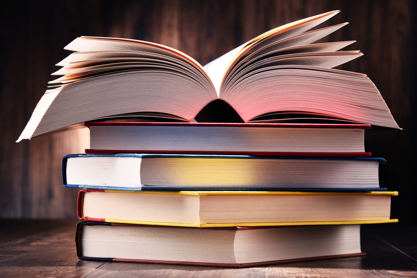 Composition with books on the table.