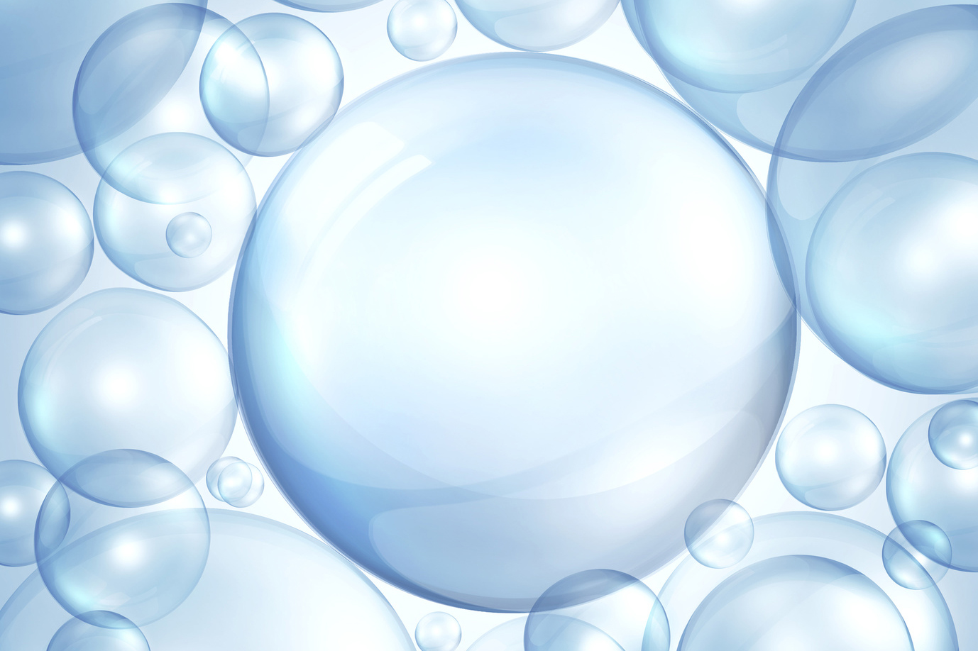 light blue background with bubbles